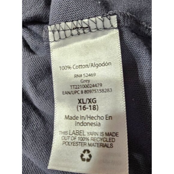 Time And Tru Womens Crewneck T-Shirt XL (16-18) Gray Beach Cover Up Tunic NWOT - Picture 7 of 8